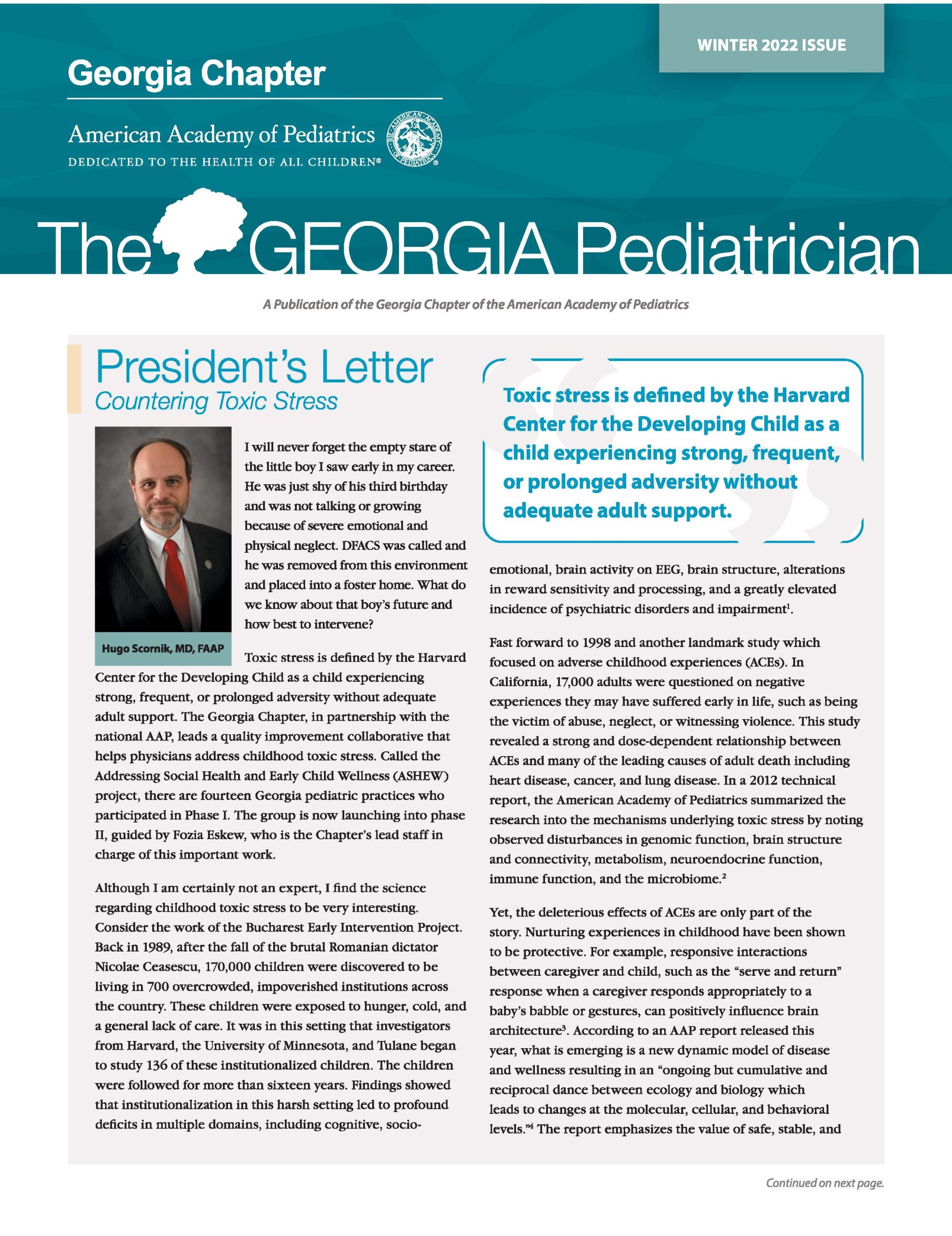 2022 Winter - The Georgia Pediatrician