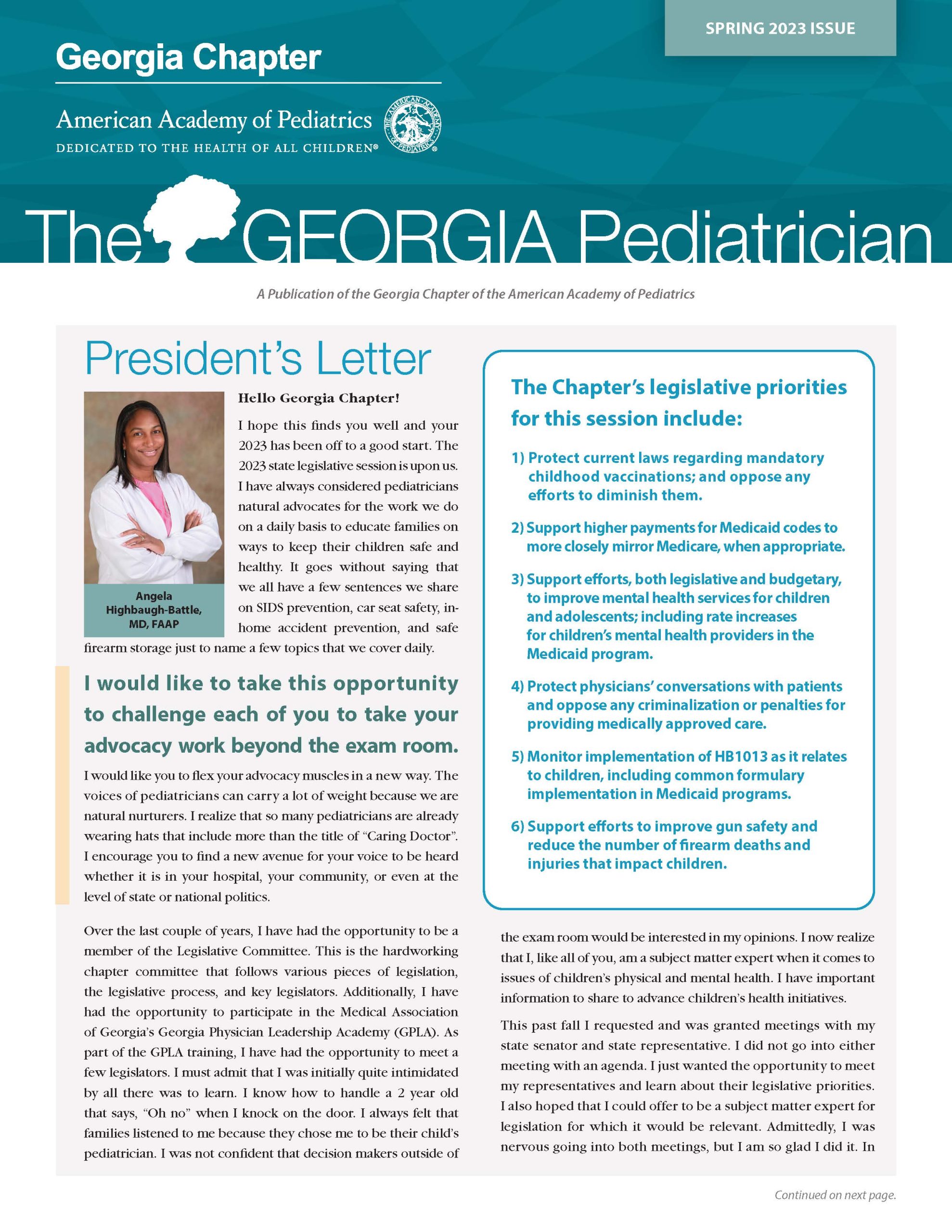 2023 Spring - The Georgia Pediatrician