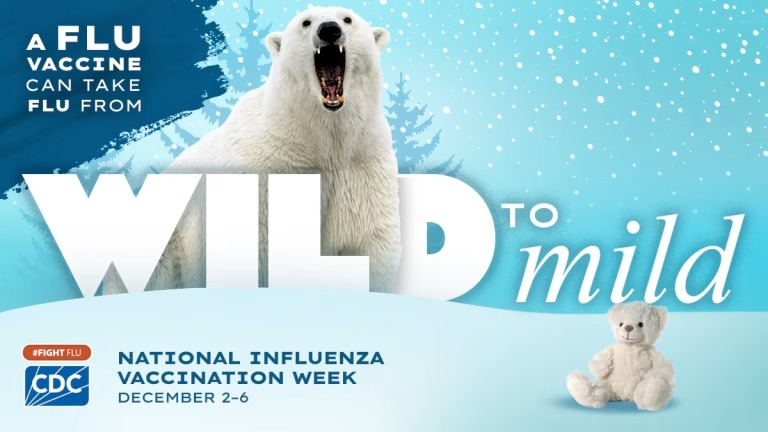 National Influenza Vacation week ad.
