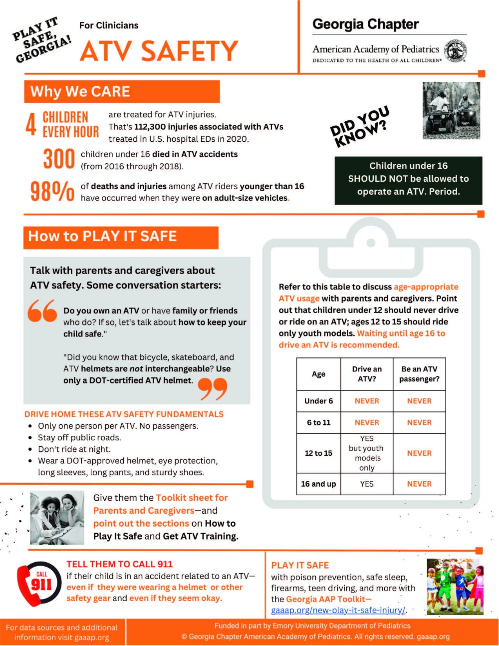 ATV Safety Clinician Flyer