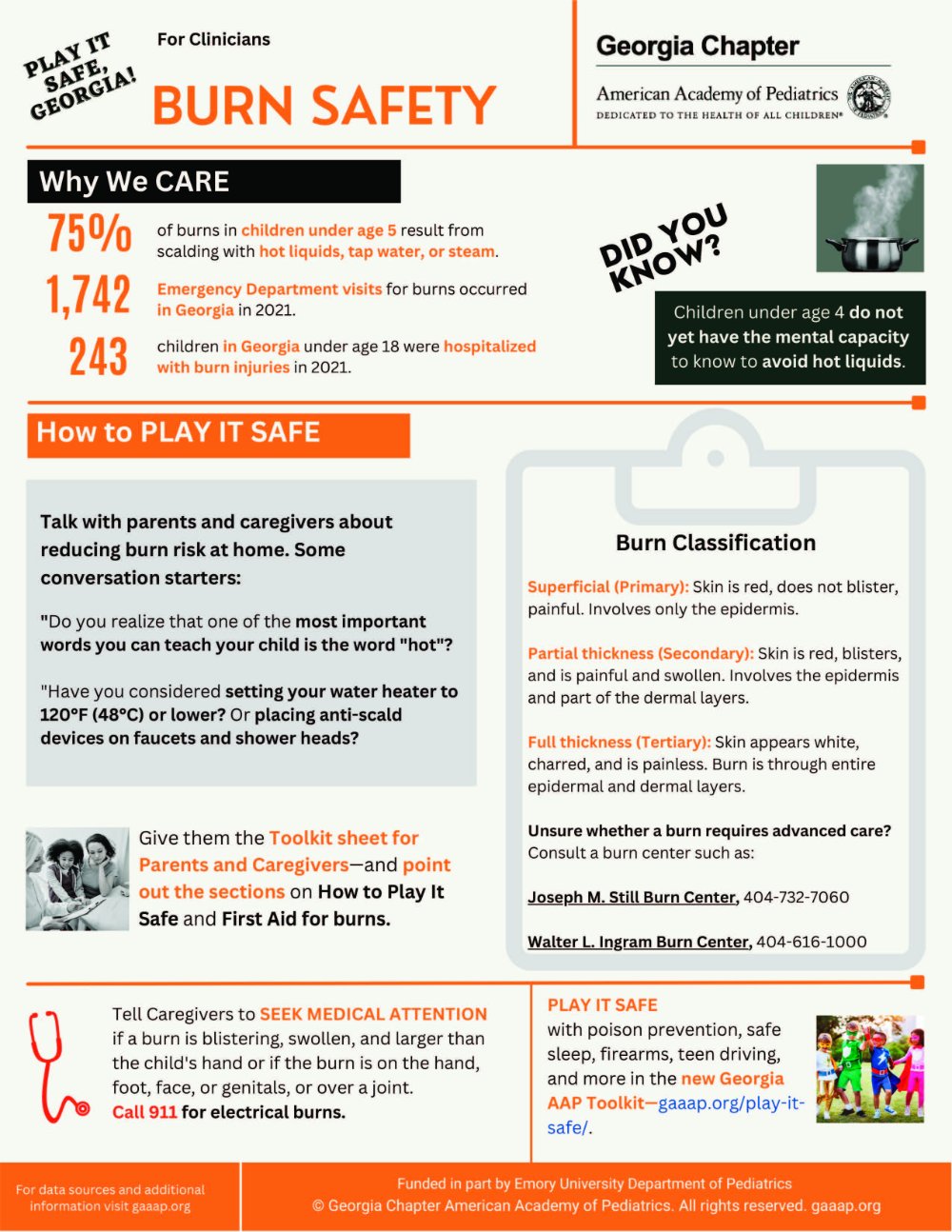 Burn Safety Clinician Flyer