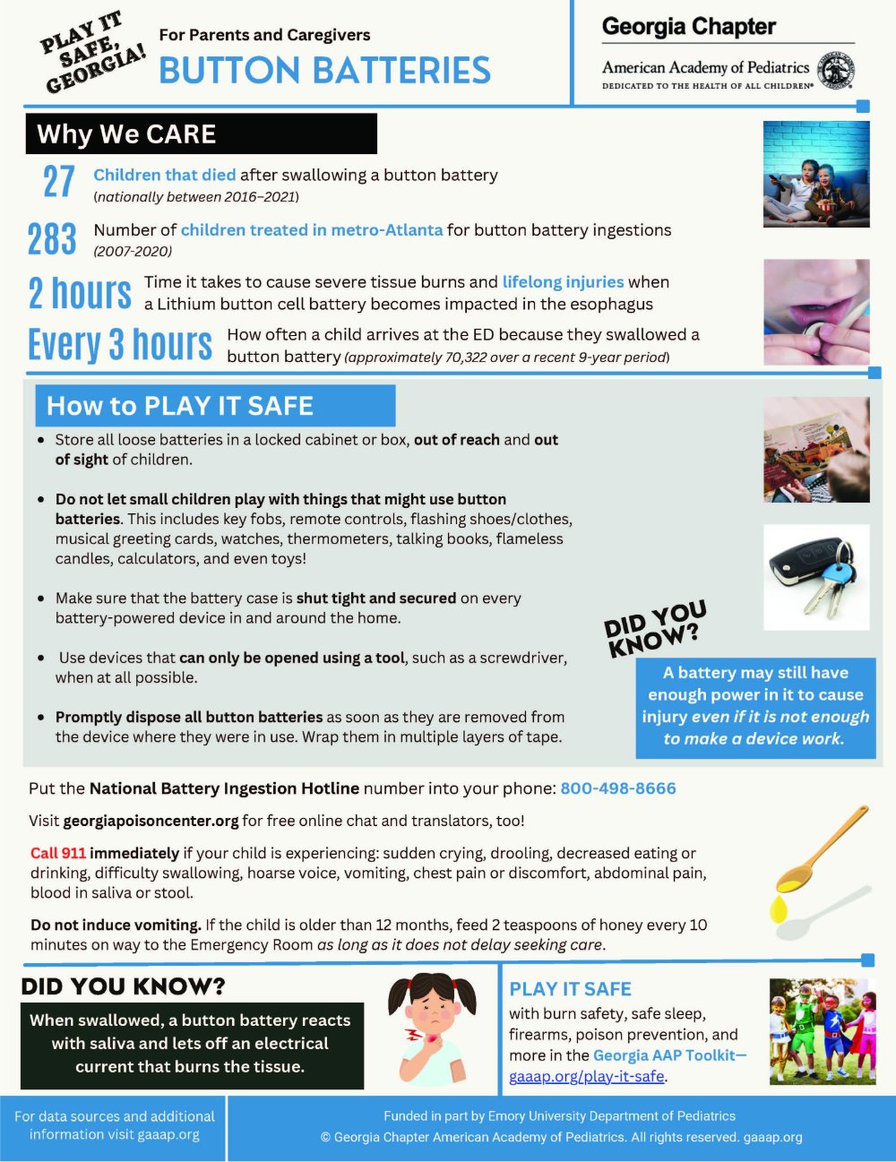 Button Battery Parent/Caregiver Flyer