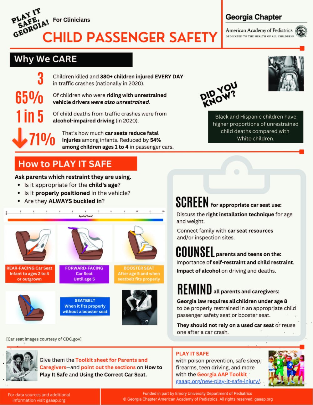 Child Passenger Safety Clinician Flyer