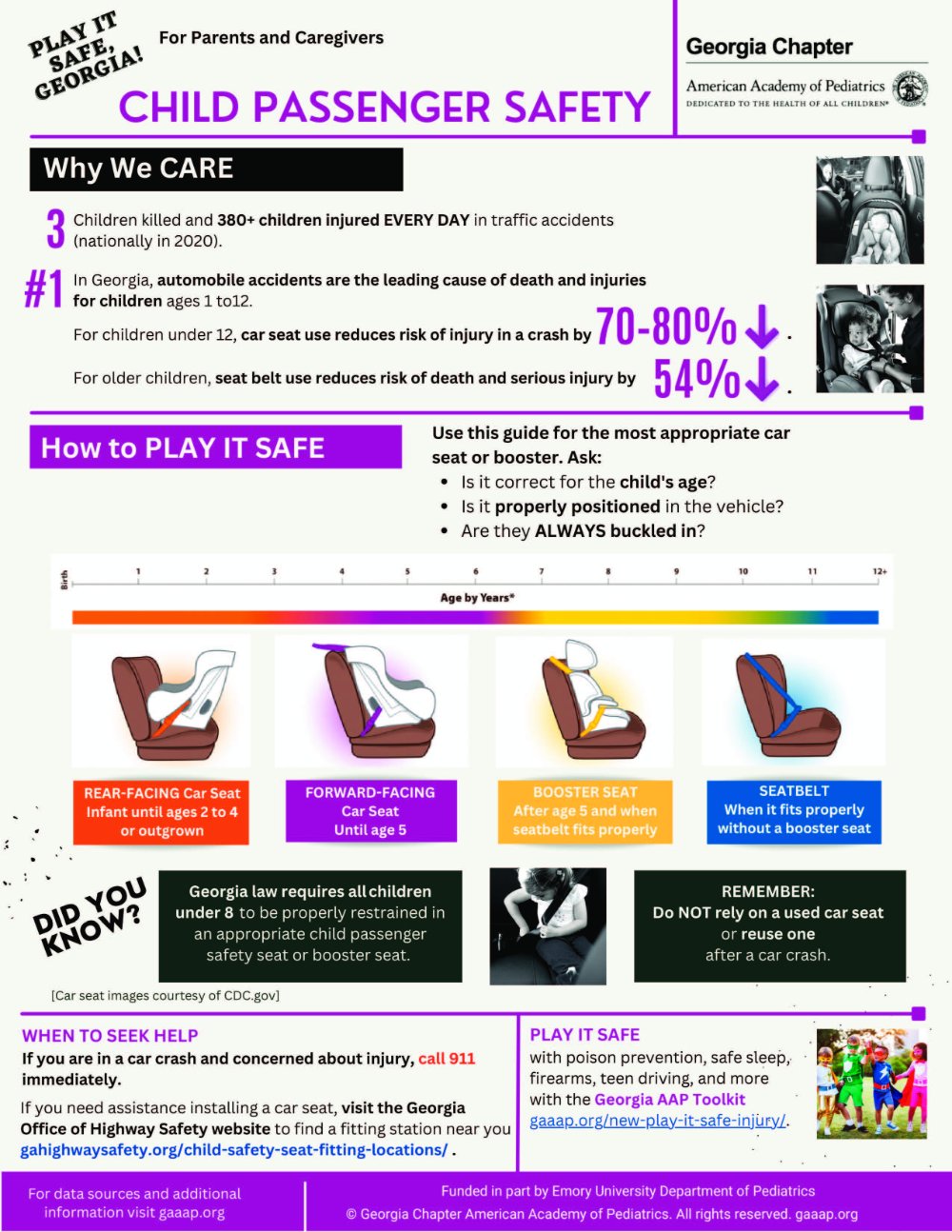 Child Passenger Safety Parent/Caregiver Flyer