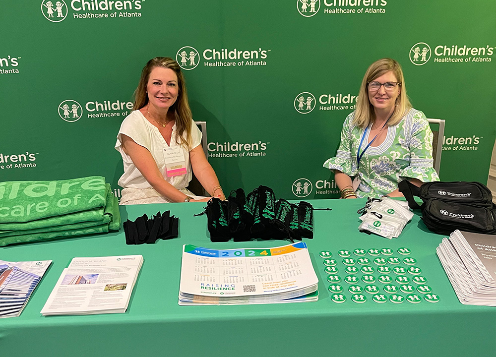 A Children's Healthcare of Atlanta Sponsorship booth