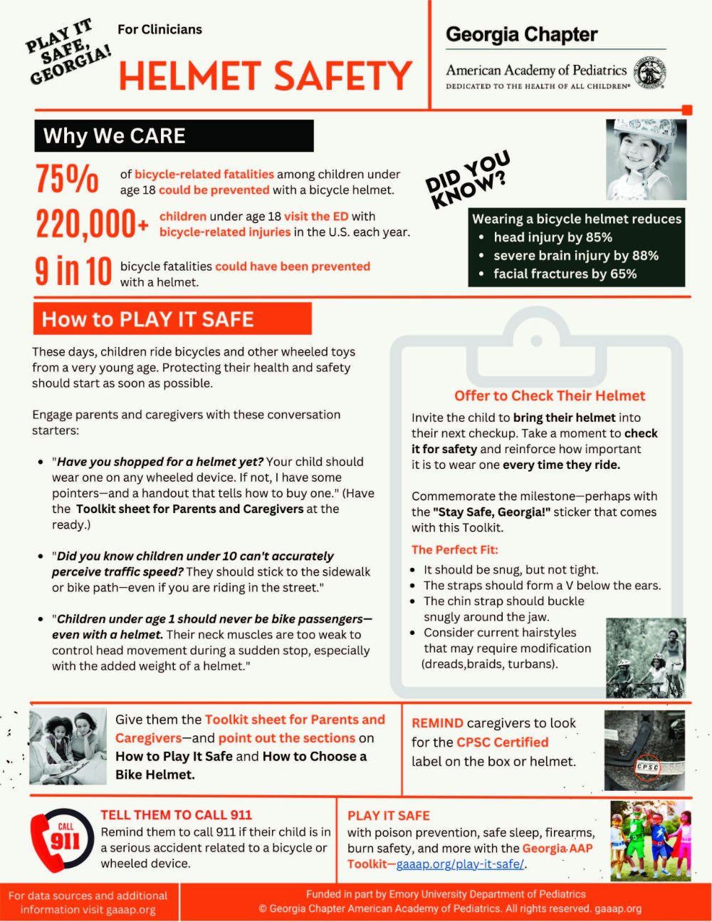 Helmet Safety Clinician Flyer