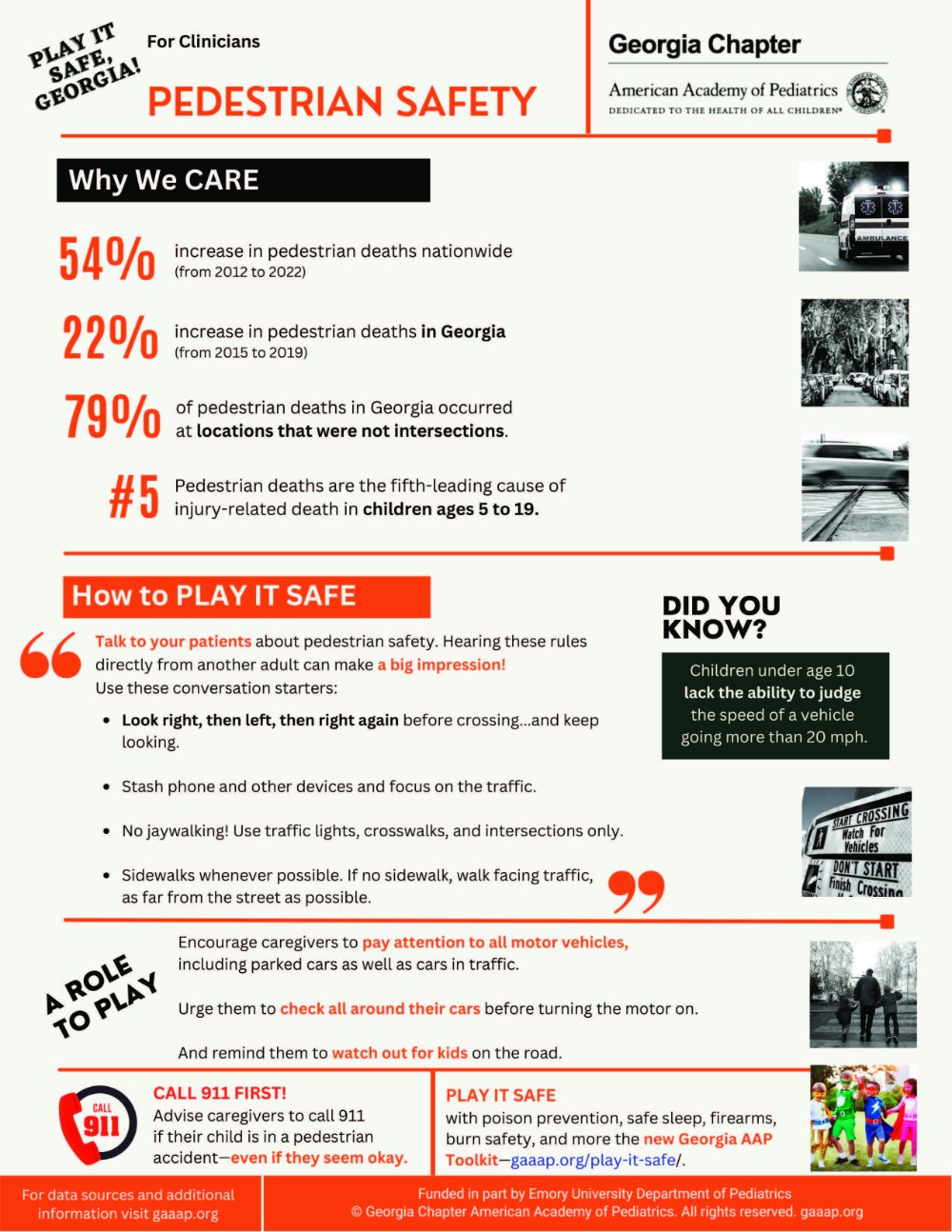 Pedestrian Safety Clinician Flyer