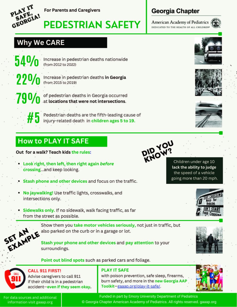 Pedestrian Safety Parent/Caregiver Flyer