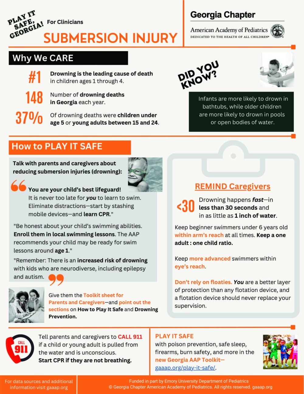 Submersion Prevention Clinician Flyer