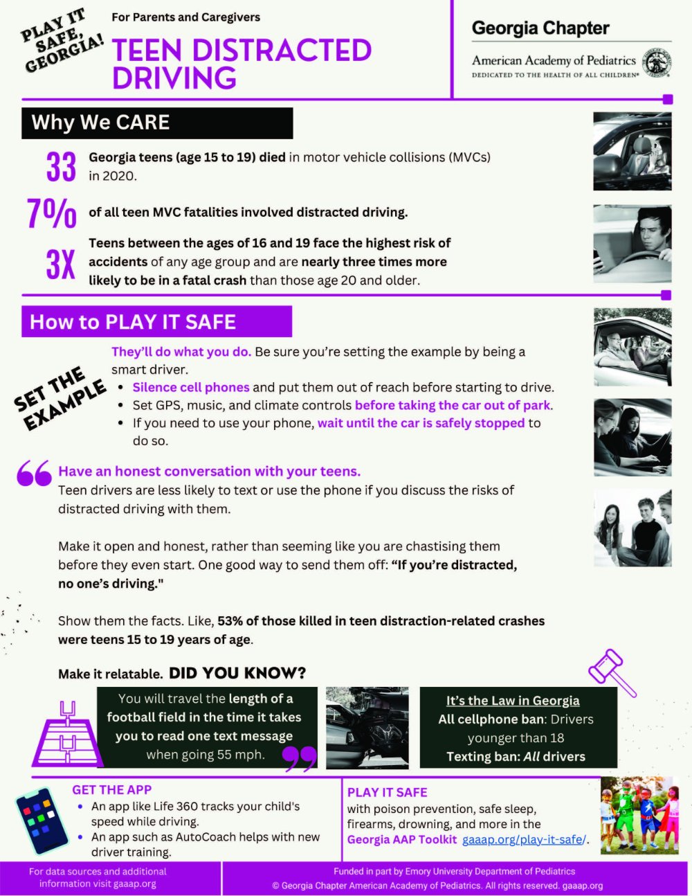 Teen Driving Safety Parent/Caregiver Flyer