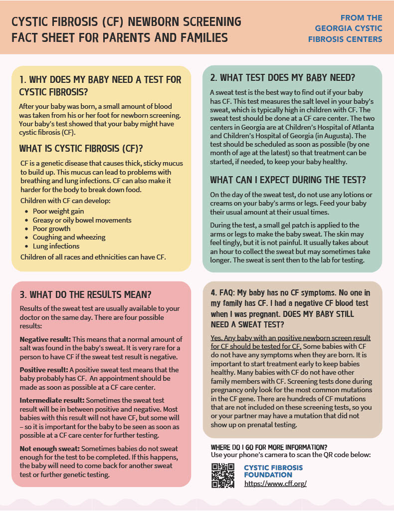 Cystic Fibrosis Newborn Screening Fact Sheet for Parents and Families